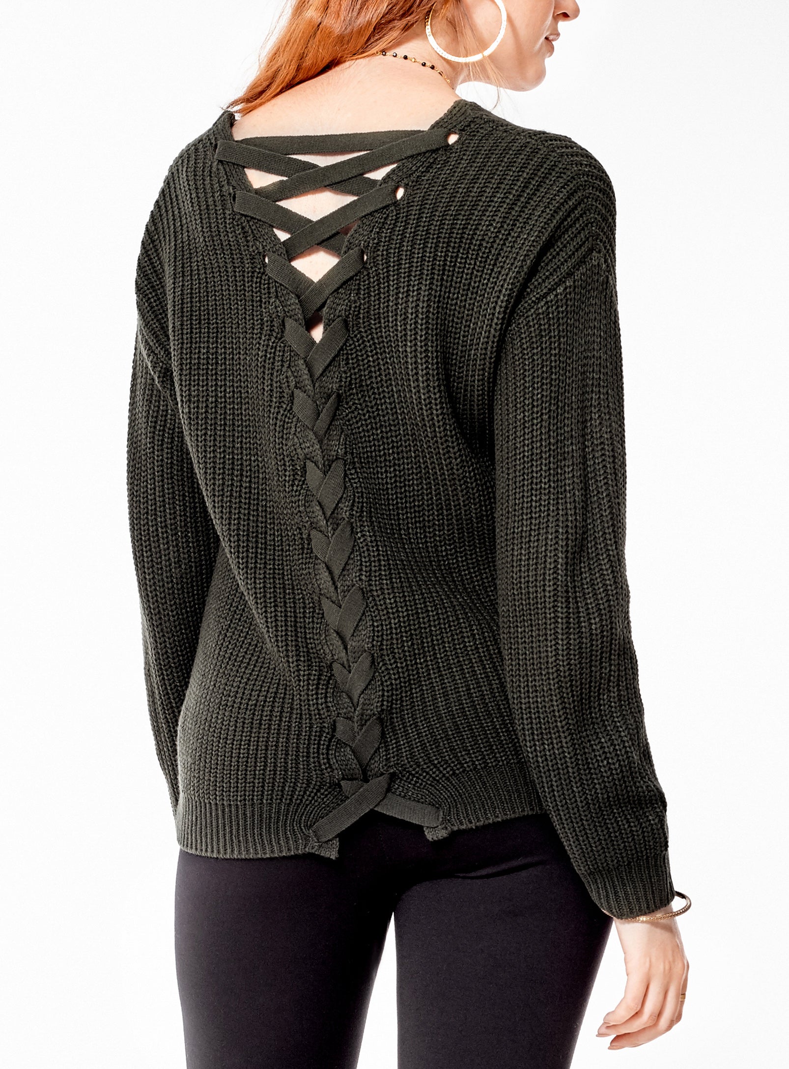 JUDIA | Lace up back sweater