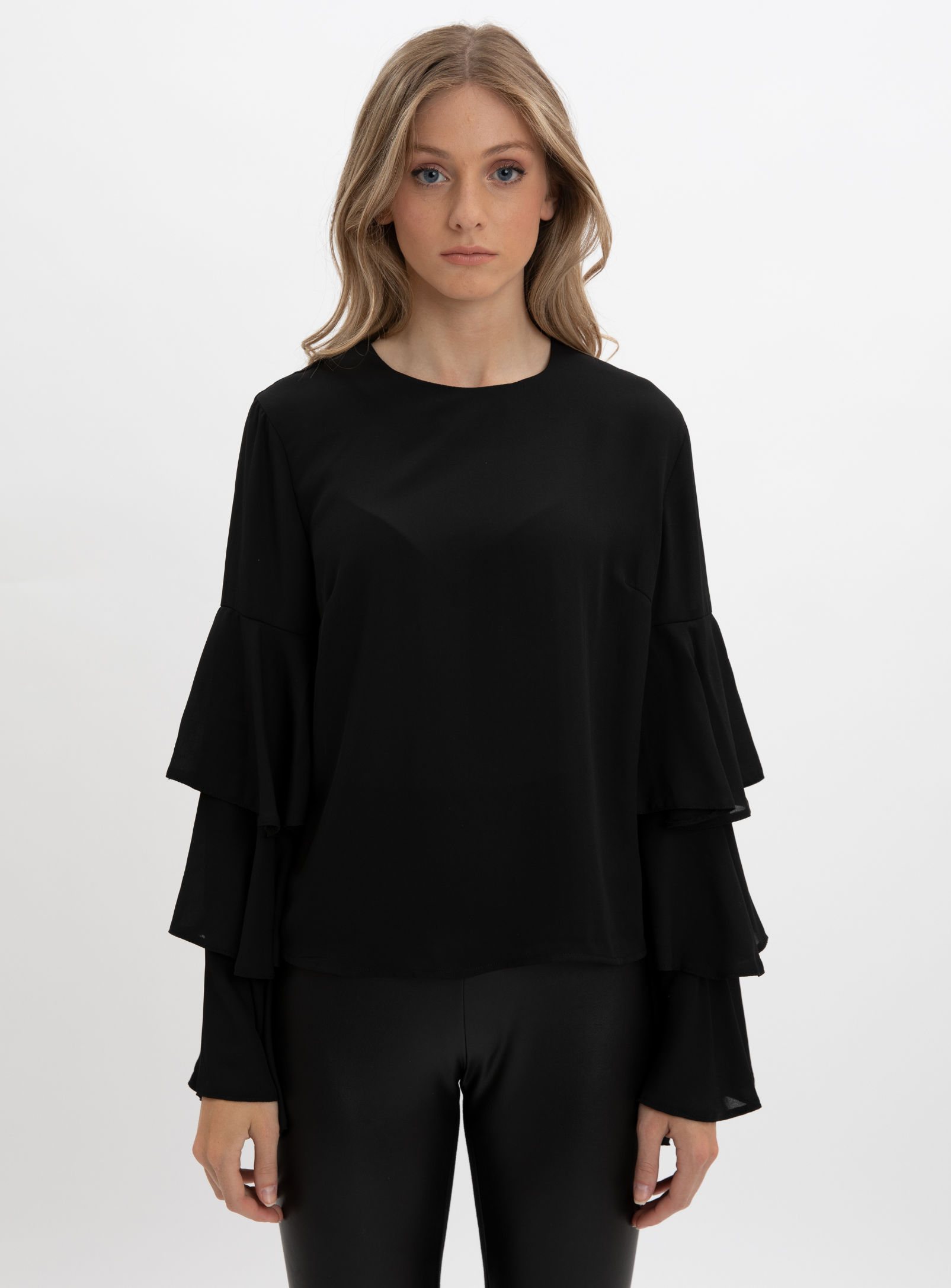 LAUREN |Shirt with ruffle sleeves