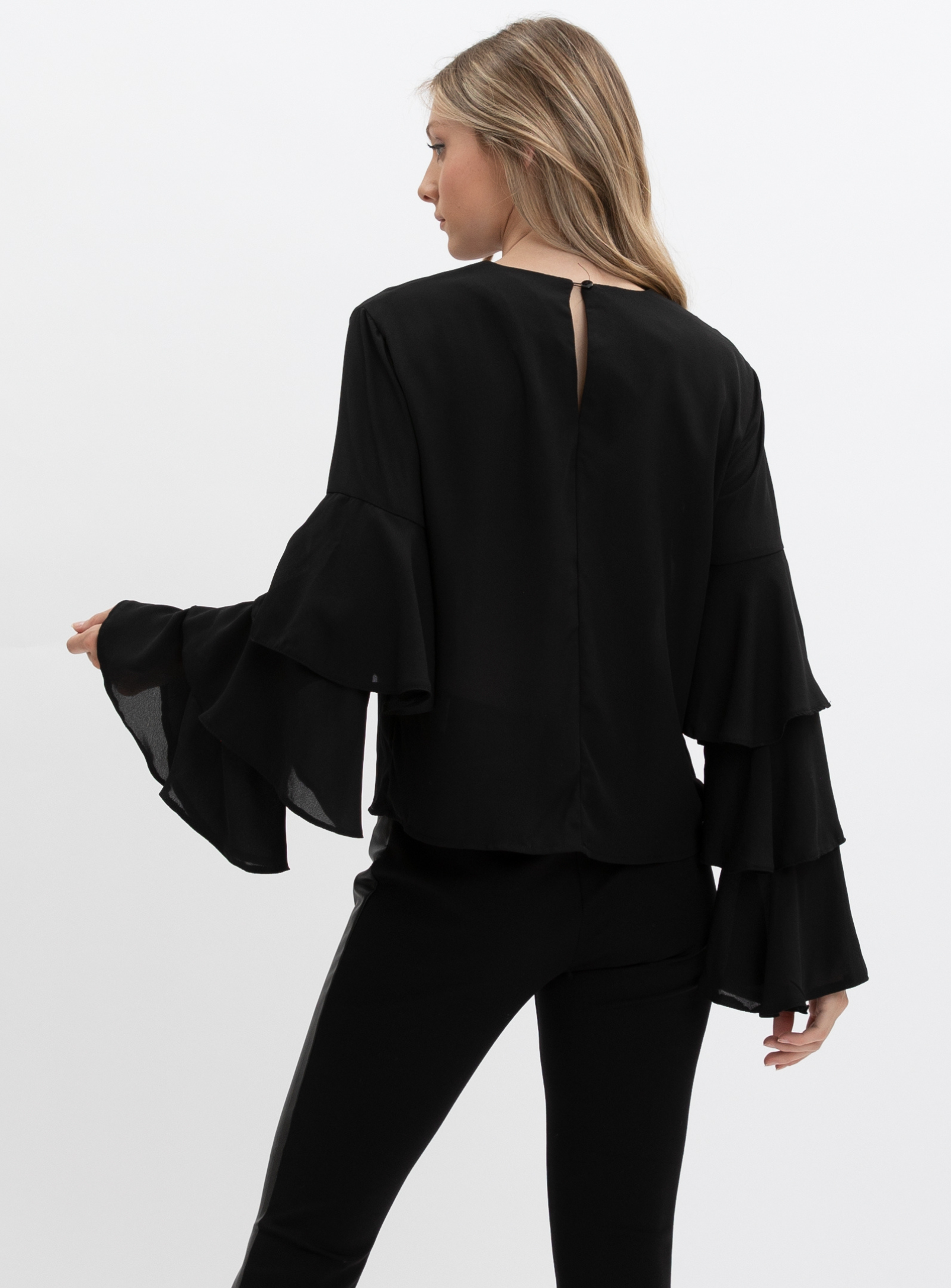 LAUREN |Shirt with ruffle sleeves