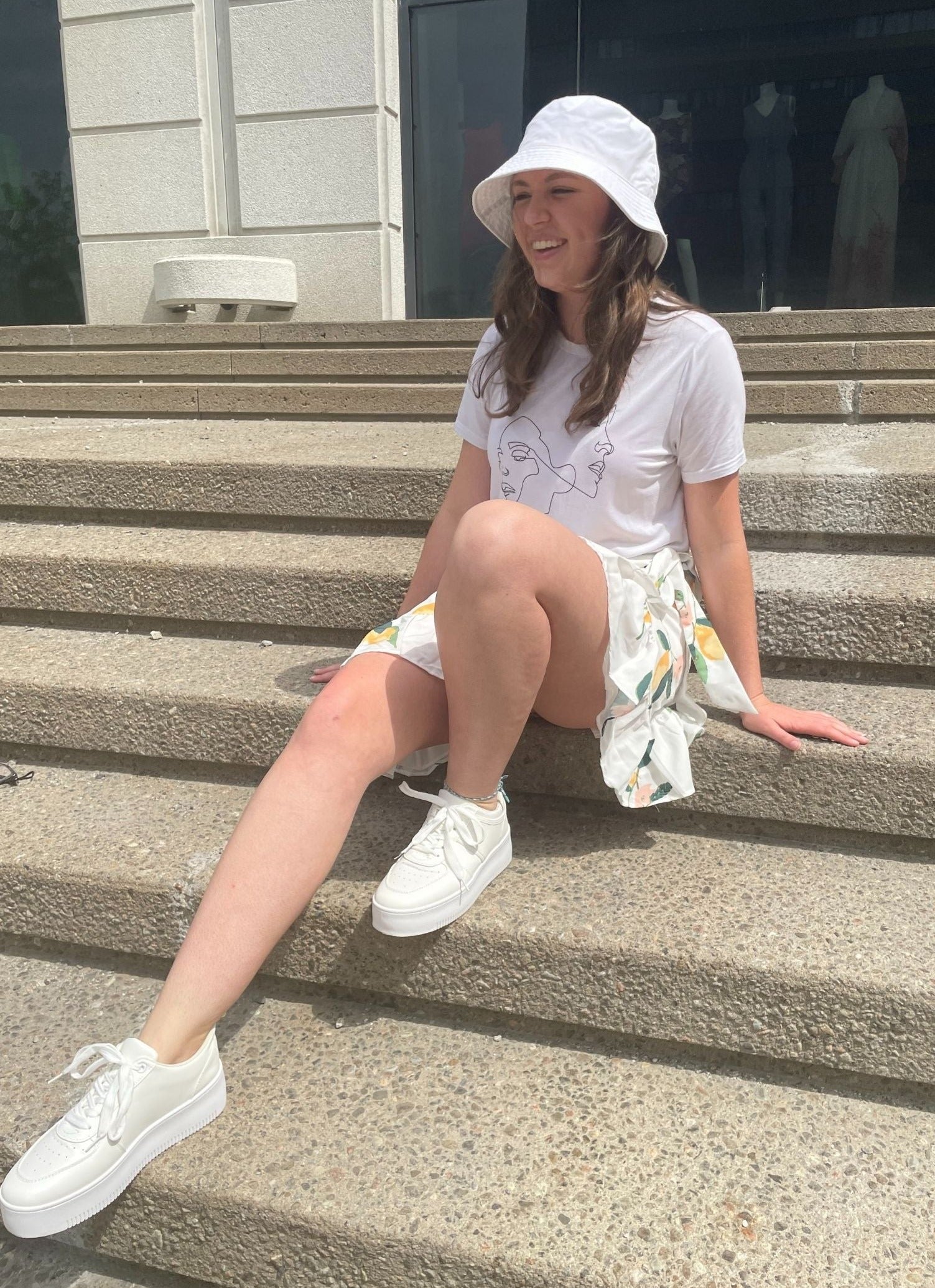 Becky | Printed Ruffle Wrap Skirt – Point Zero Canada