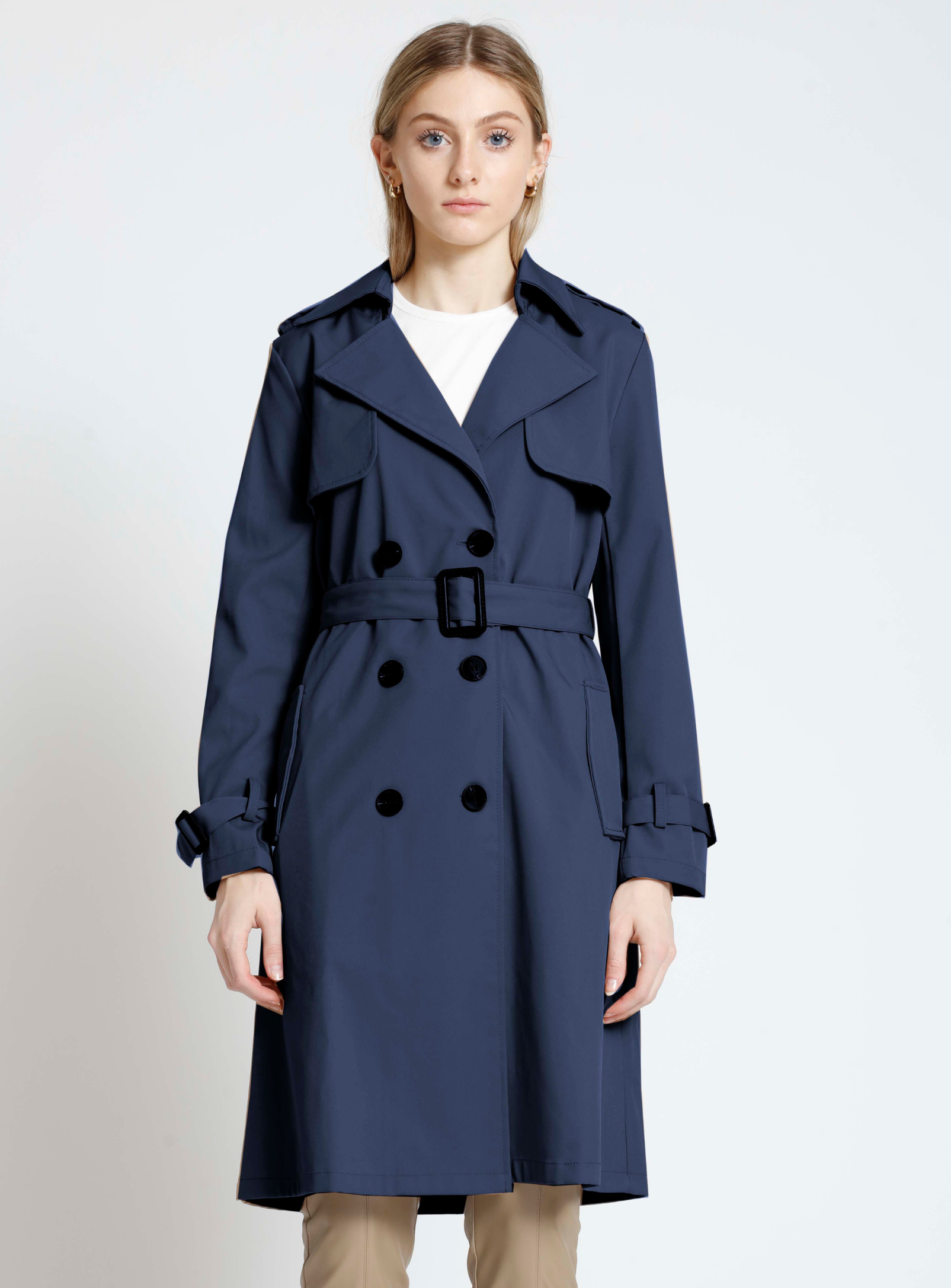 SABRINA | Long belted trench coat