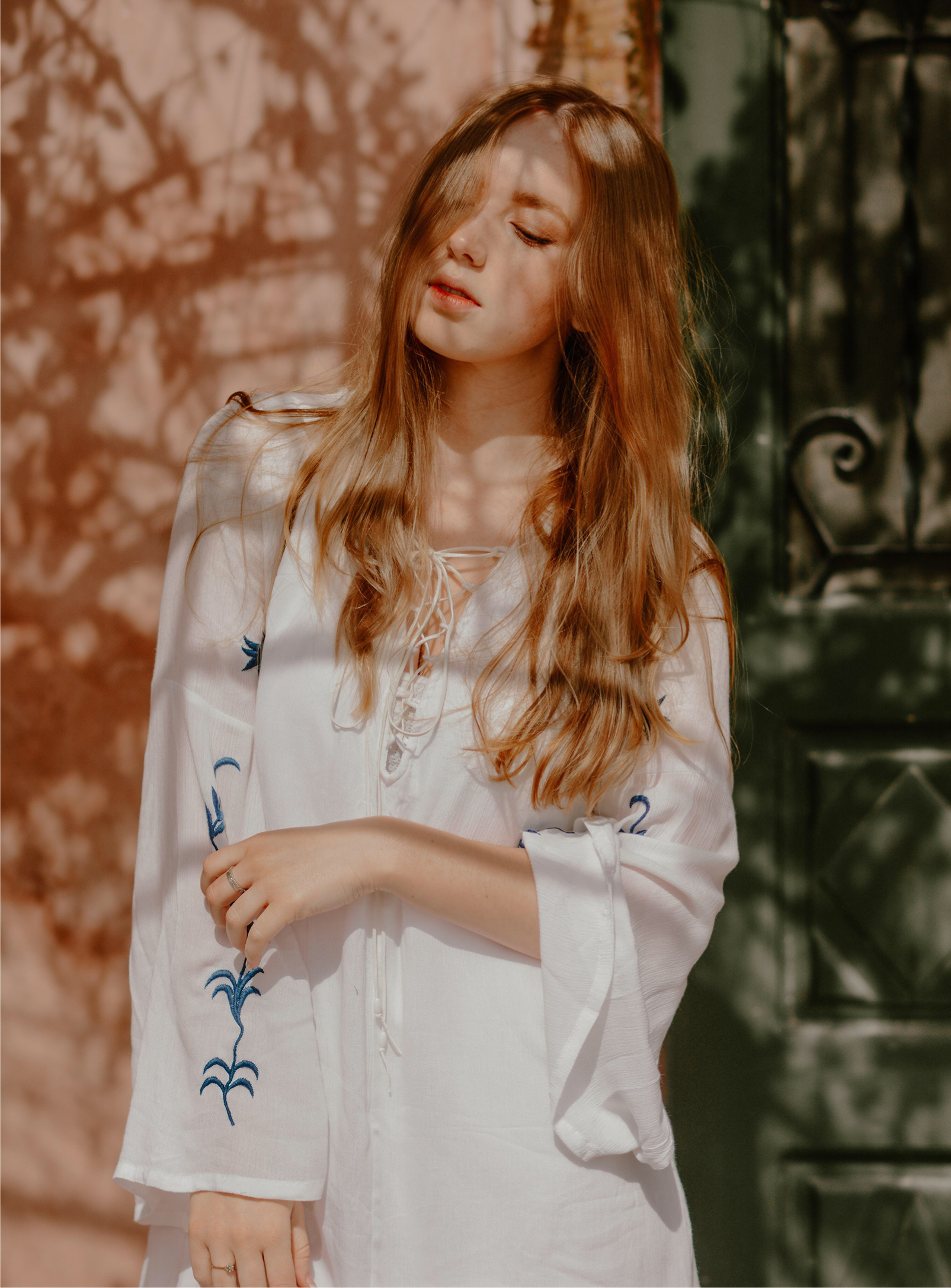 YETE |Long sleeve embroidered dress